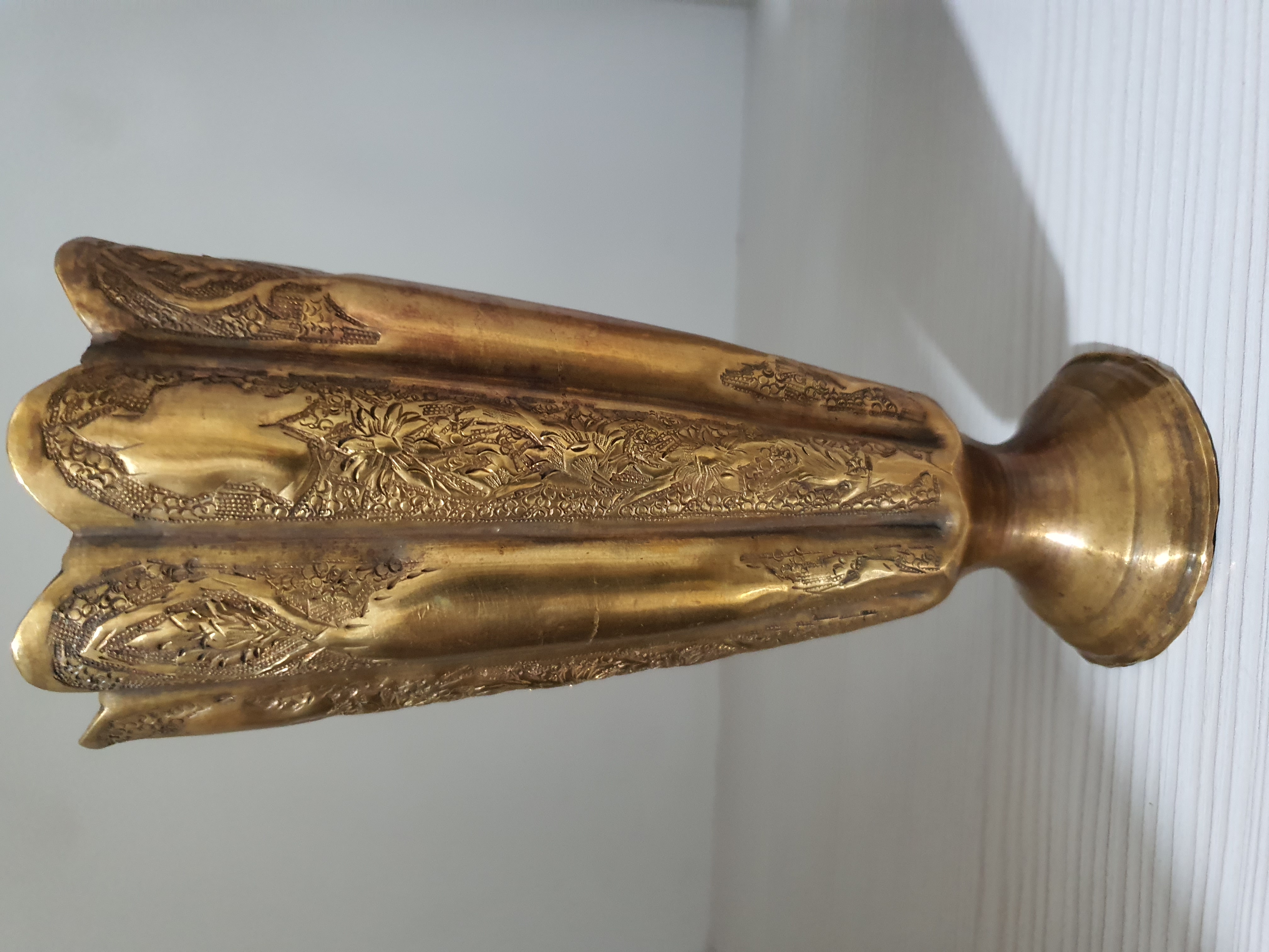 گلدان برنجی قجری