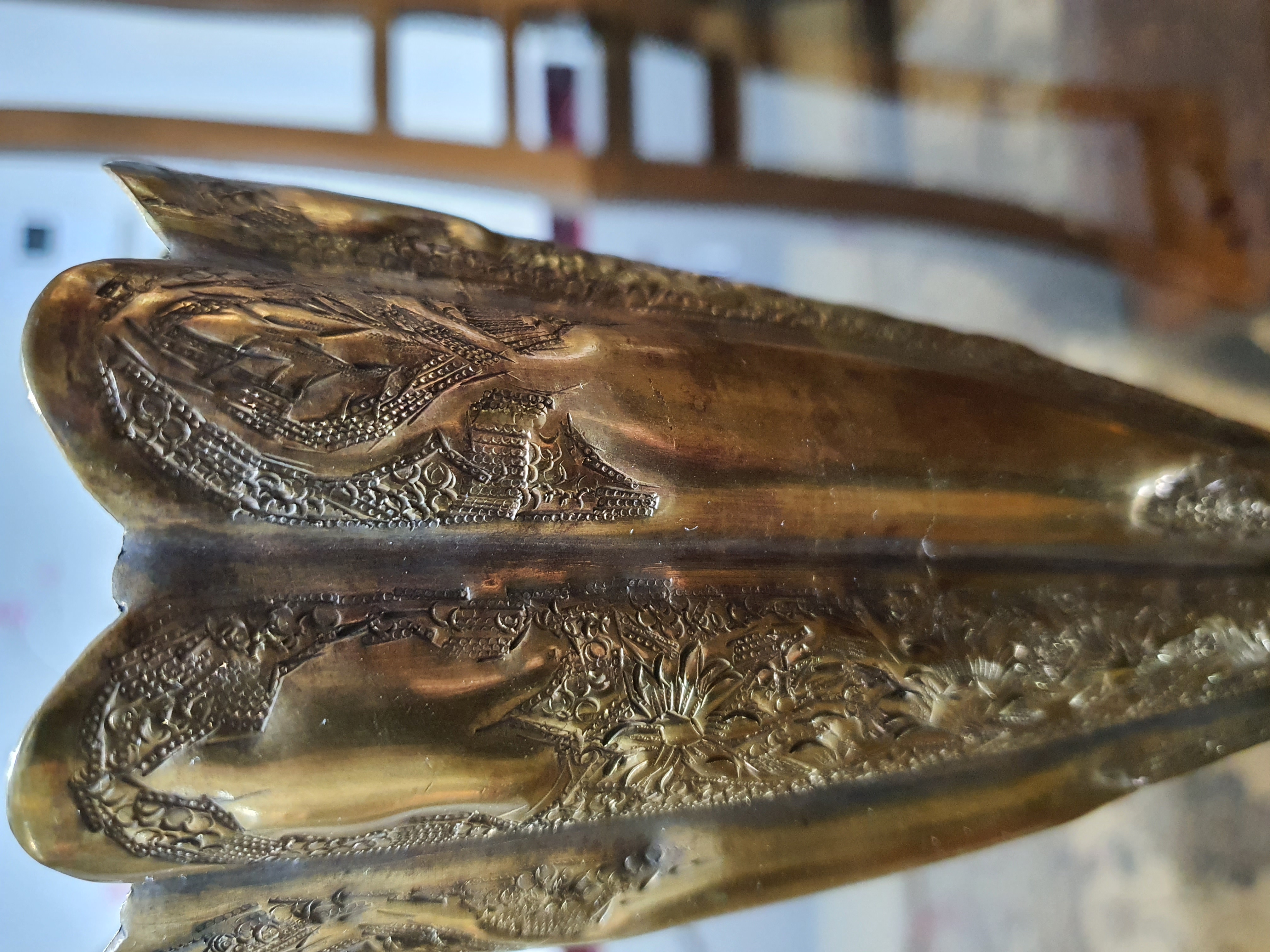 گلدان برنجی قجری