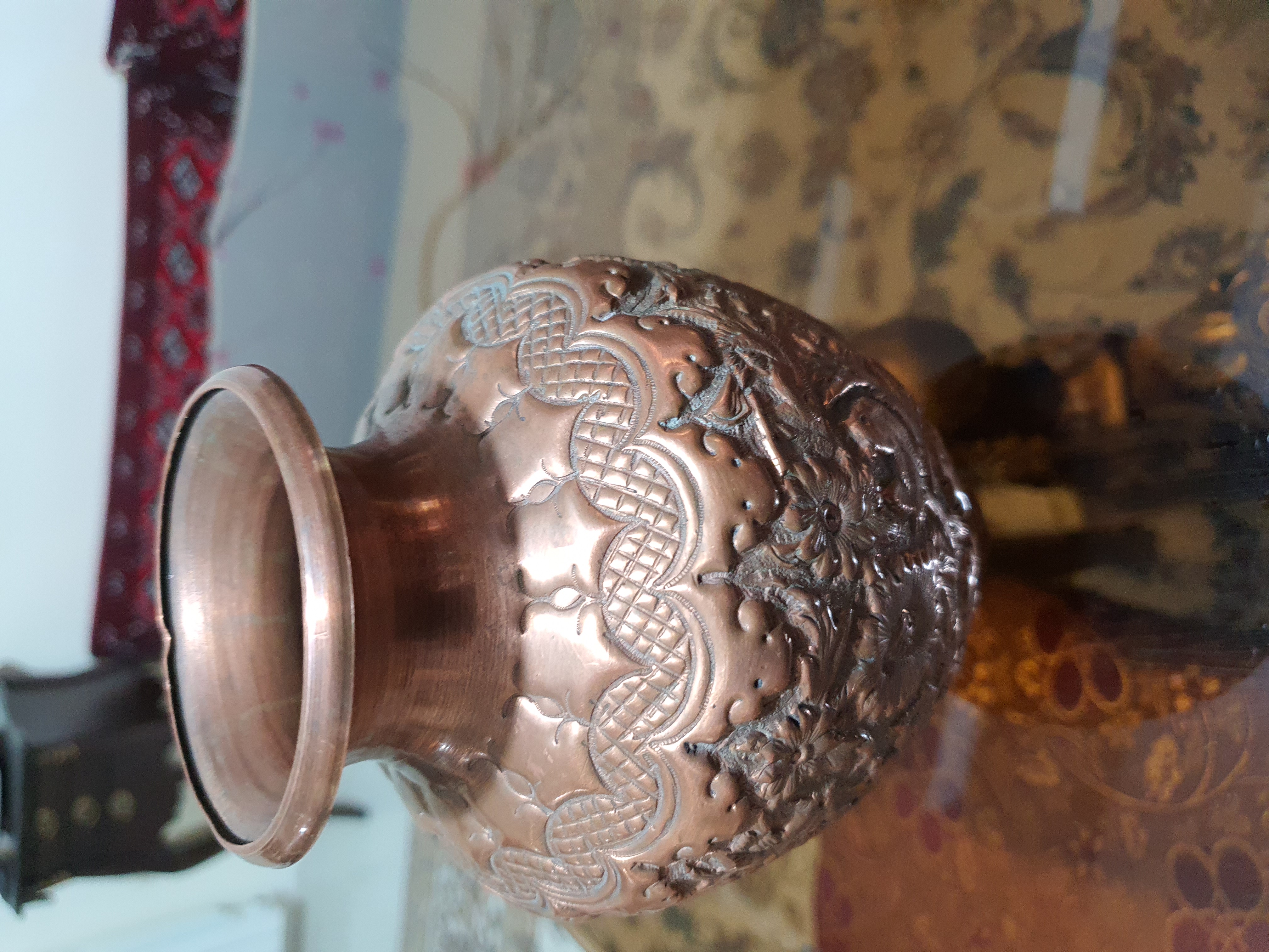 گلدان مسی قدیمی